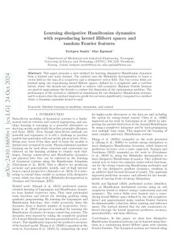 Learning dissipative Hamiltonian dynamics with reproducing kernel
  Hilbert spaces and random Fourier features