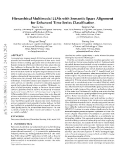 Hierarchical Multimodal LLMs with Semantic Space Alignment for Enhanced Time Series Classification