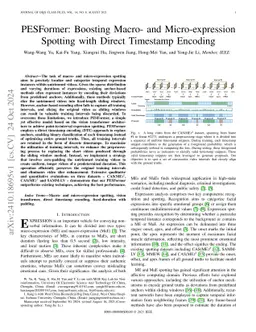 PESFormer: Boosting Macro- and Micro-expression Spotting with Direct
  Timestamp Encoding