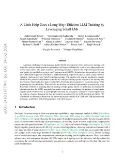 A Little Help Goes a Long Way: Efficient LLM Training by Leveraging
  Small LMs