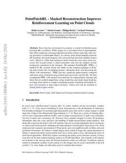 PointPatchRL -- Masked Reconstruction Improves Reinforcement Learning on
  Point Clouds