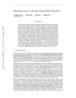 Probabilistic Language-Image Pre-Training