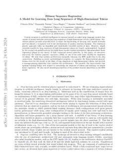 Bilinear Sequence Regression: A Model for Learning from Long Sequences of High-dimensional Tokens