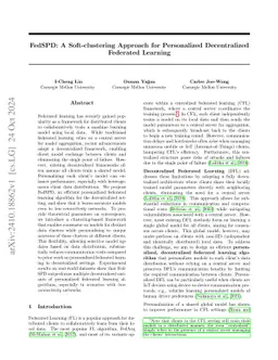 FedSPD: A Soft-clustering Approach for Personalized Decentralized Federated Learning