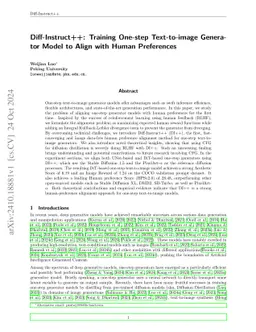 Diff-Instruct++: Training One-step Text-to-image Generator Model to Align with Human Preferences
