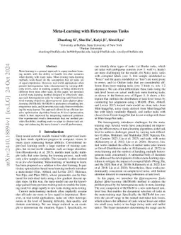 Meta-Learning with Heterogeneous Tasks