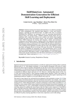 SkillMimicGen: Automated Demonstration Generation for Efficient Skill
  Learning and Deployment