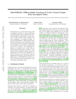 MissNODAG: Differentiable Cyclic Causal Graph Learning from Incomplete Data