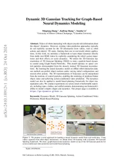 Dynamic 3D Gaussian Tracking for Graph-Based Neural Dynamics Modeling