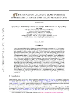 Bridge-Coder: Unlocking LLMs' Potential to Overcome Language Gaps in
  Low-Resource Code