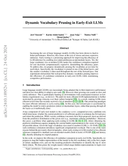 Dynamic Vocabulary Pruning in Early-Exit LLMs
