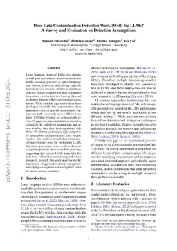 Does Data Contamination Detection Work (Well) for LLMs? A Survey and Evaluation on Detection Assumptions