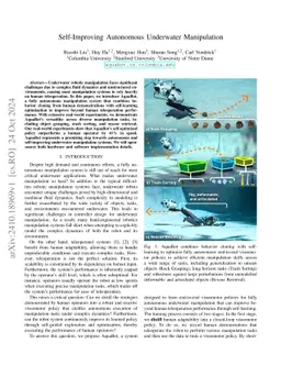 Self-Improving Autonomous Underwater Manipulation