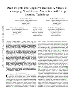 Deep Insights into Cognitive Decline: A Survey of Leveraging Non-Intrusive Modalities with Deep Learning Techniques