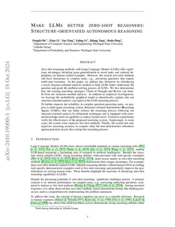 Make LLMs better zero-shot reasoners: Structure-orientated autonomous
  reasoning