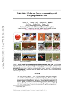 BIFRÖST: 3D-Aware Image compositing with Language Instructions