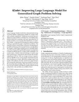 GCoder: Improving Large Language Model for Generalized Graph Problem
  Solving