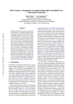 RSA-Control: A Pragmatics-Grounded Lightweight Controllable Text
  Generation Framework