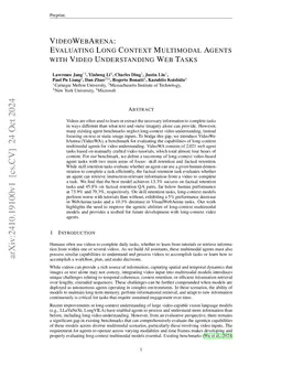VideoWebArena: Evaluating Long Context Multimodal Agents with Video Understanding Web Tasks