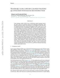 TesseraQ: Ultra Low-Bit LLM Post-Training Quantization with Block
  Reconstruction