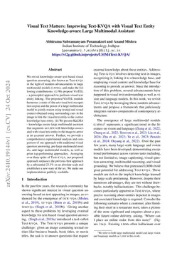 Visual Text Matters: Improving Text-KVQA with Visual Text Entity
  Knowledge-aware Large Multimodal Assistant