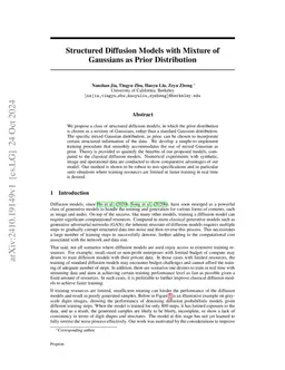 Structured Diffusion Models with Mixture of Gaussians as Prior
  Distribution