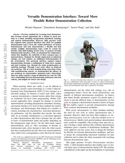 Versatile Demonstration Interface: Toward More Flexible Robot Demonstration Collection