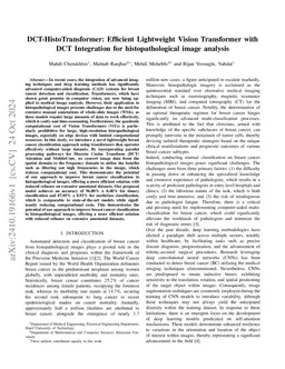 DCT-HistoTransformer: Efficient Lightweight Vision Transformer with DCT
  Integration for histopathological image analysis