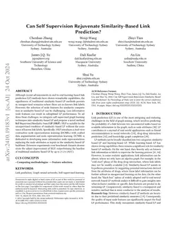 Can Self Supervision Rejuvenate Similarity-Based Link Prediction?