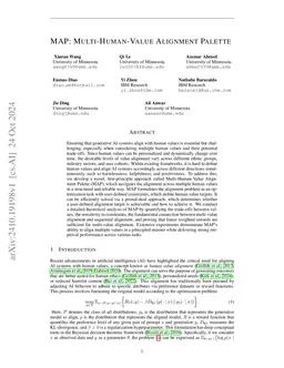 MAP: Multi-Human-Value Alignment Palette