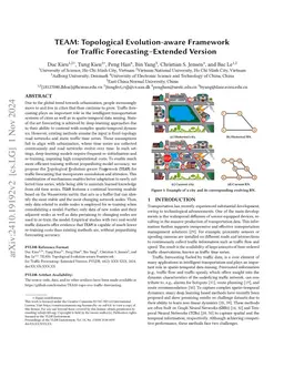 TEAM: Topological Evolution-aware Framework for Traffic
  Forecasting--Extended Version
