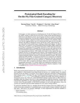 Prototypical Hash Encoding for On-the-Fly Fine-Grained Category
  Discovery
