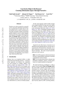 Can Stories Help LLMs Reason? Curating Information Space Through
  Narrative