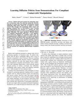 Learning Diffusion Policies from Demonstrations For Compliant
  Contact-rich Manipulation