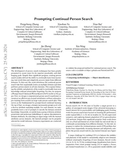 Prompting Continual Person Search