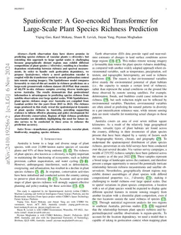 Spatioformer: A Geo-encoded Transformer for Large-Scale Plant Species Richness Prediction