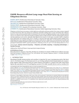 UbiHR: Resource-efficient Long-range Heart Rate Sensing on Ubiquitous
  Devices