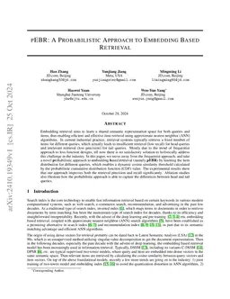 pEBR: A Probabilistic Approach to Embedding Based Retrieval