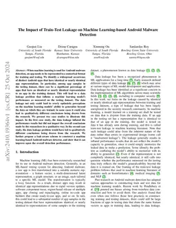 The Impact of Train-Test Leakage on Machine Learning-based Android Malware Detection