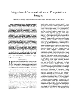 Integration of Communication and Computational Imaging