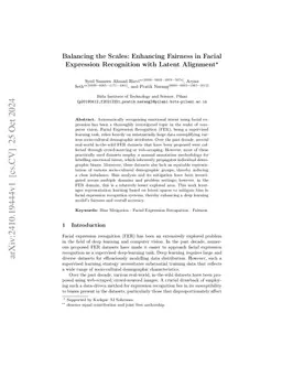 Balancing the Scales: Enhancing Fairness in Facial Expression
  Recognition with Latent Alignment