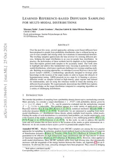 Learned Reference-based Diffusion Sampling for multi-modal distributions