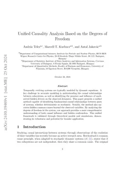 Unified Causality Analysis Based on the Degrees of Freedom