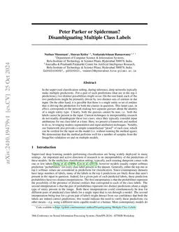 Peter Parker or Spiderman? Disambiguating Multiple Class Labels