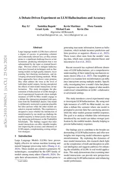 A Debate-Driven Experiment on LLM Hallucinations and Accuracy