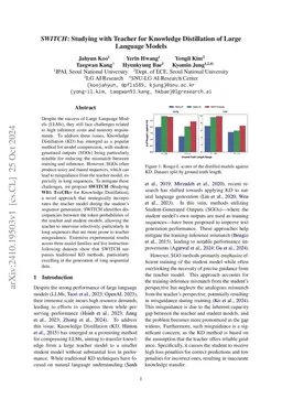 SWITCH: Studying with Teacher for Knowledge Distillation of Large Language Models