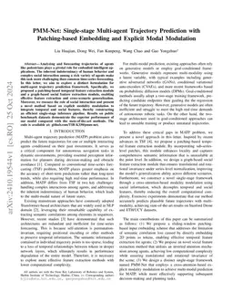 PMM-Net: Single-stage Multi-agent Trajectory Prediction with
  Patching-based Embedding and Explicit Modal Modulation