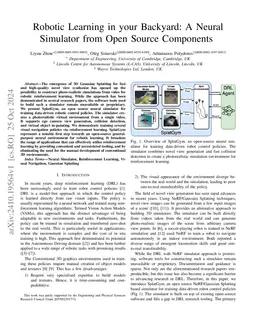 Robotic Learning in your Backyard: A Neural Simulator from Open Source
  Components