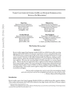 Take Caution in Using LLMs as Human Surrogates: Scylla Ex Machina