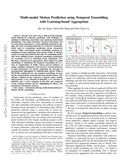 Multi-modal Motion Prediction using Temporal Ensembling with
  Learning-based Aggregation